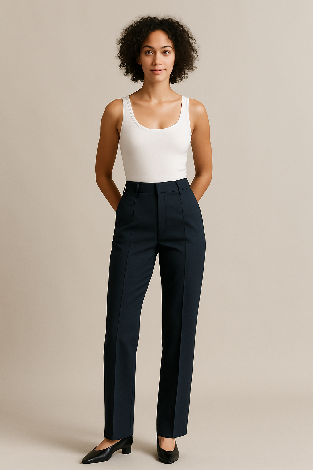 Zoe | High-Waist Straight Trousers