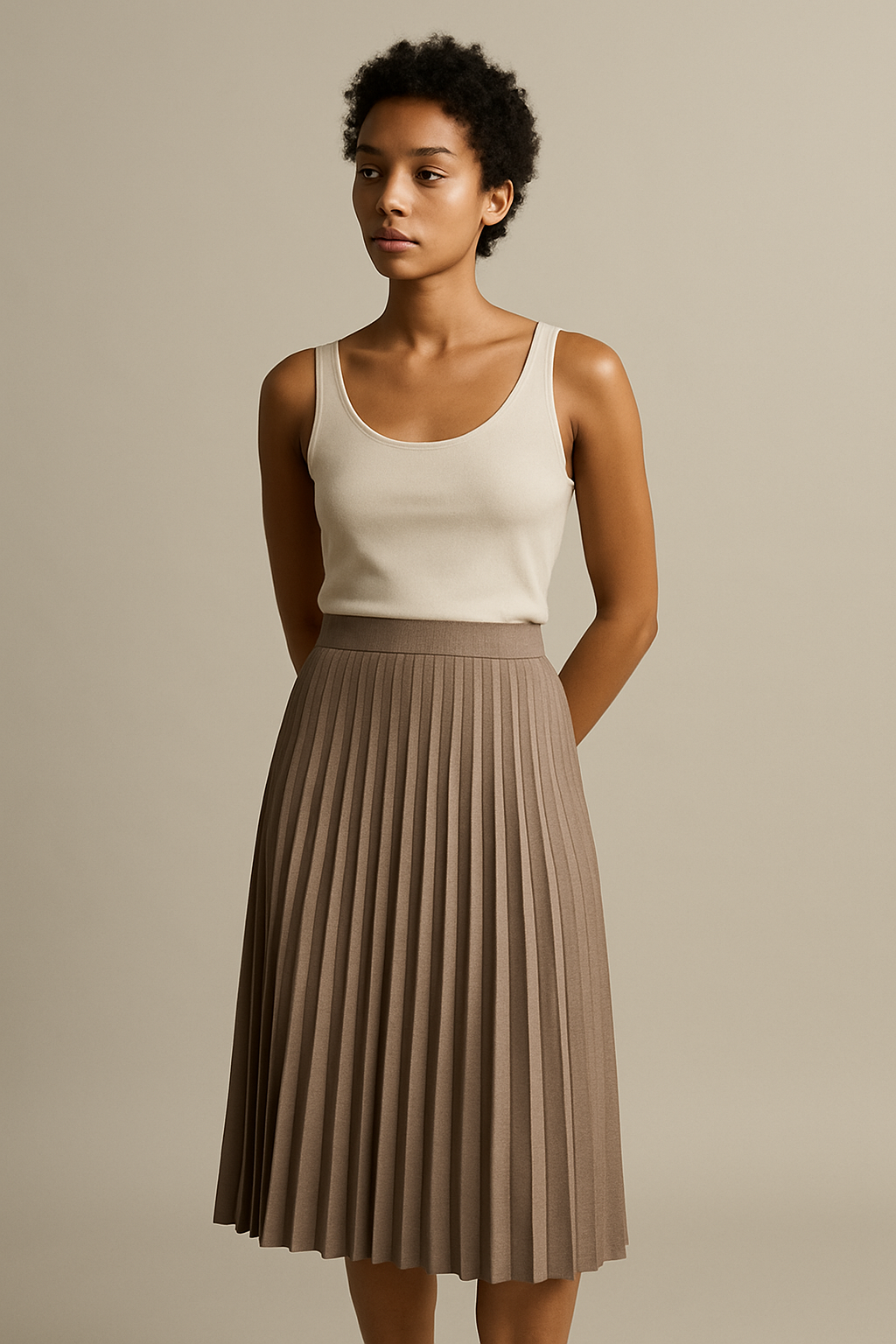Maya | Pleated Midi Skirt