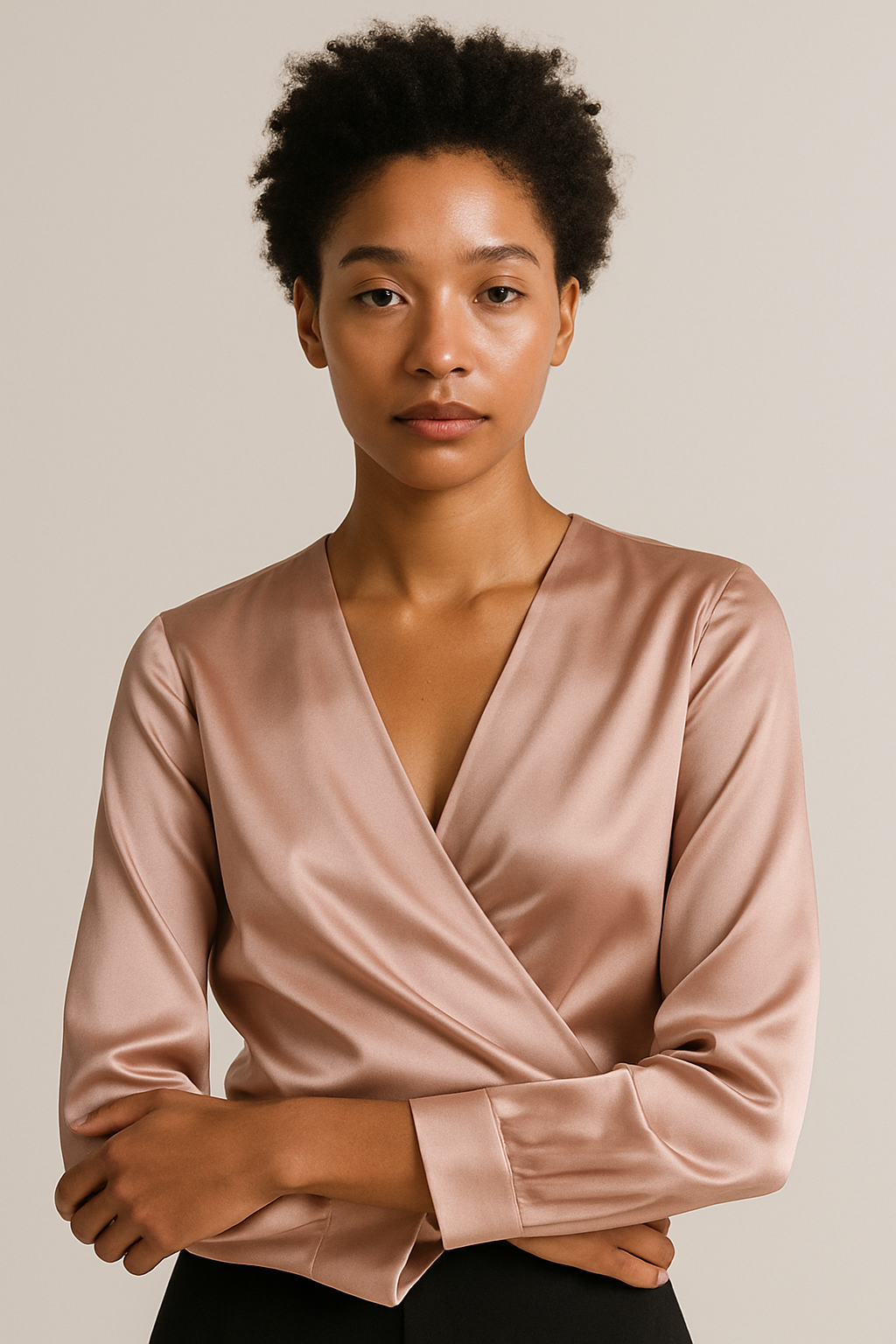 Elena | Satin Wrap Top