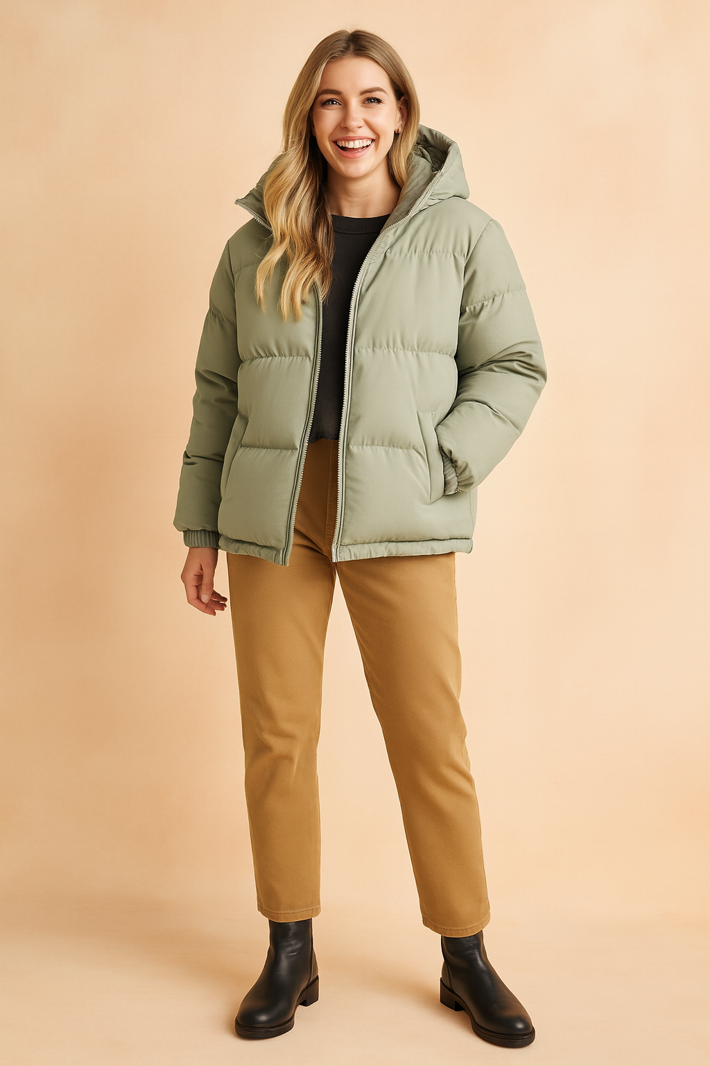 Unisex Short Winter Jacket Comfortable Hooded Design 4