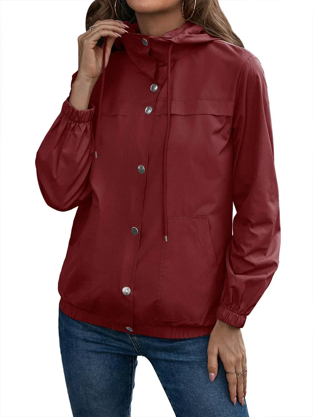 Women's Functional Hooded Trench Coat Waterproof Polyester 0