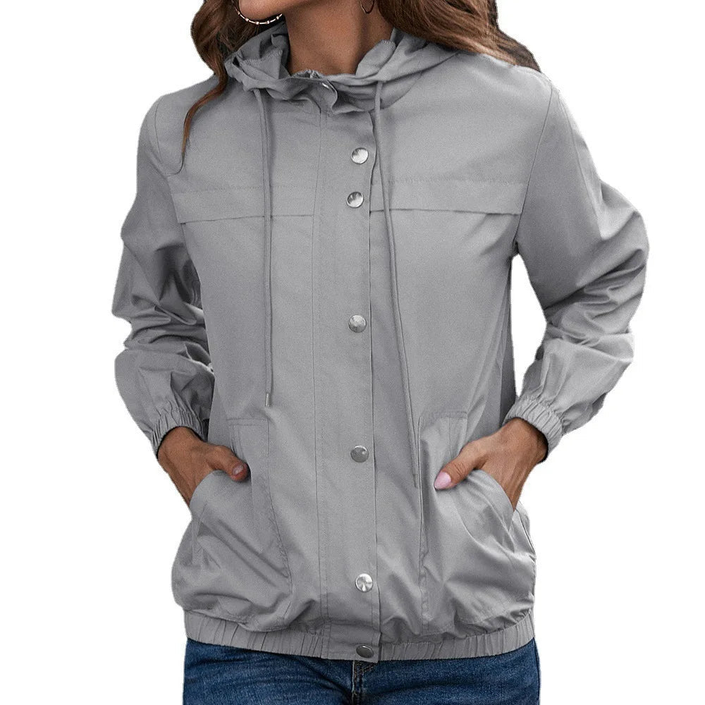 Women's Functional Hooded Trench Coat Waterproof Polyester 6