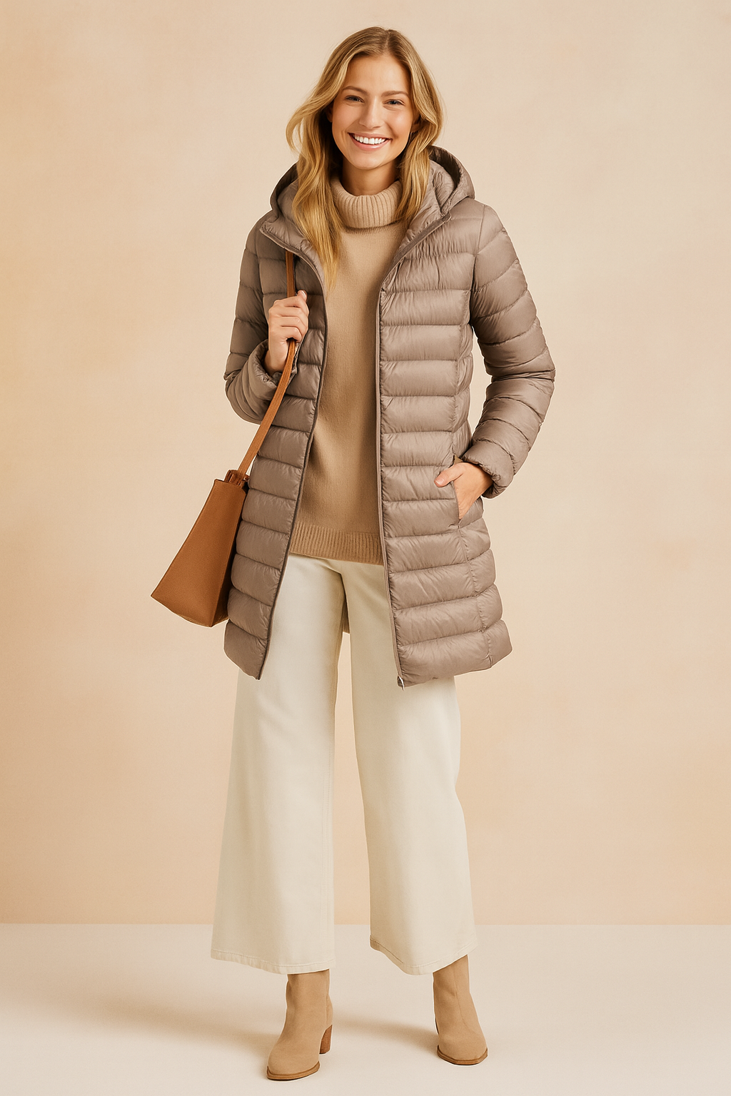 Women's Hooded Long Winter Jacket Warm Insulated 3