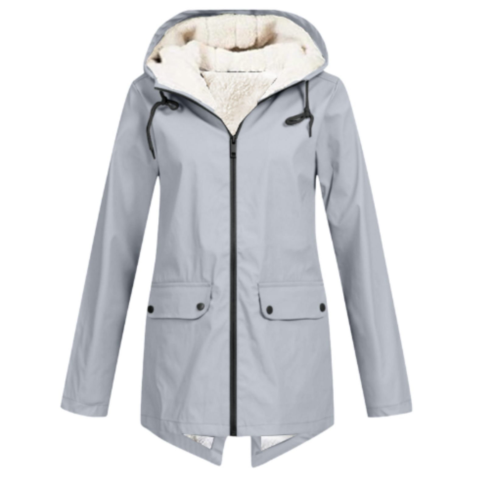 Women's Hooded Trench Coat Winter Waterproof Elegant Design 1