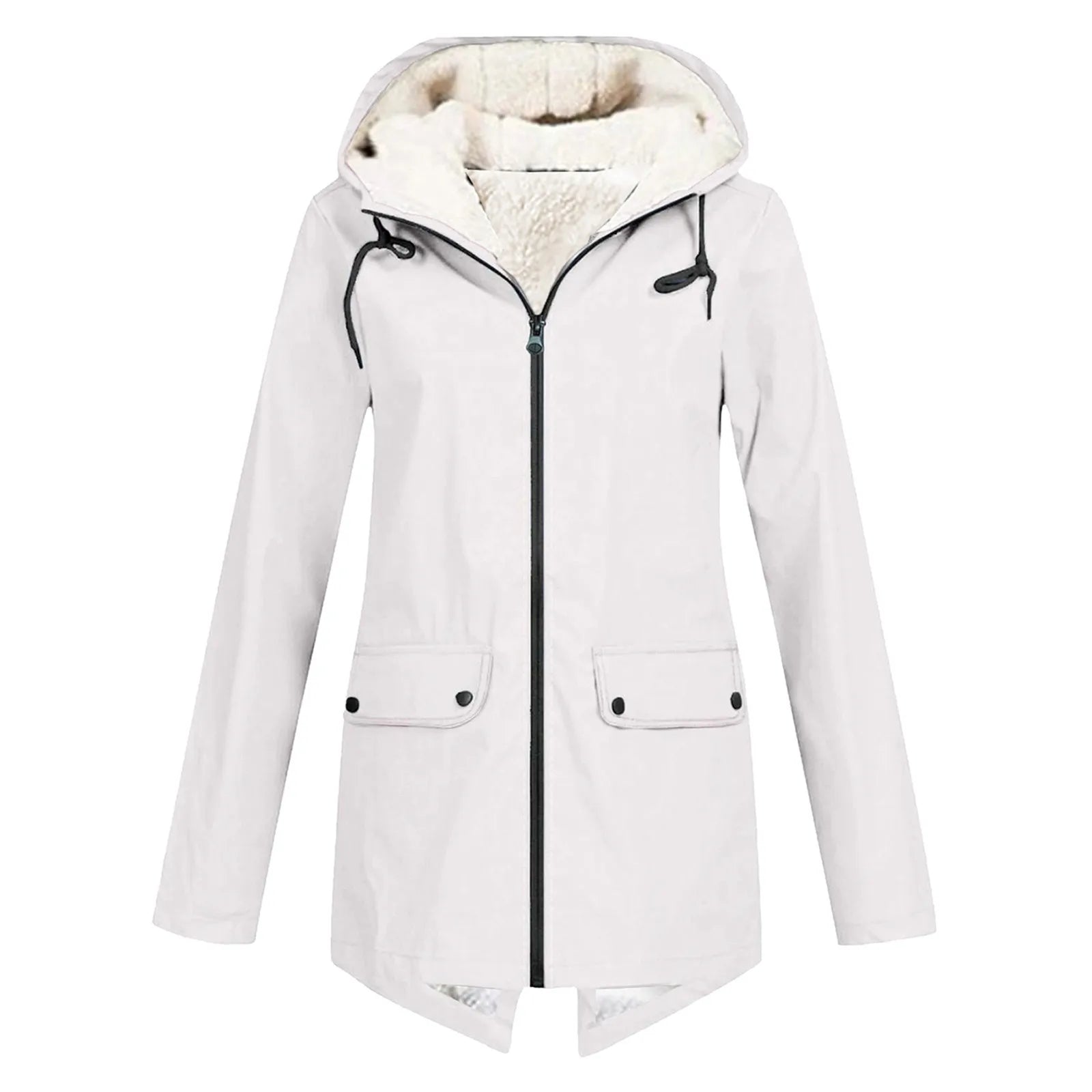Women's Hooded Trench Coat Winter Waterproof Elegant Design 4