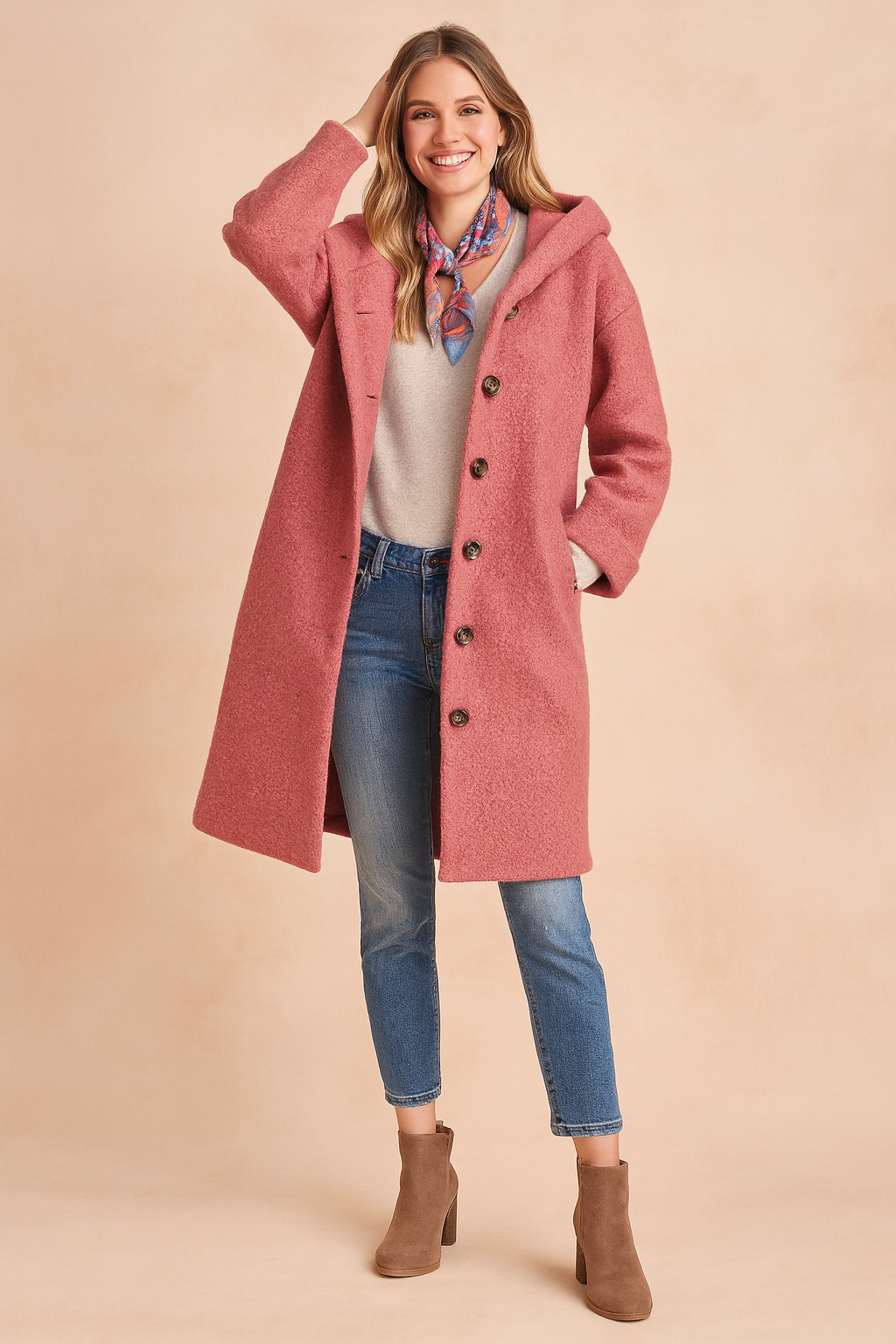 Women's Hooded Winter Jacket Stylish Warm Durable Fabric 4