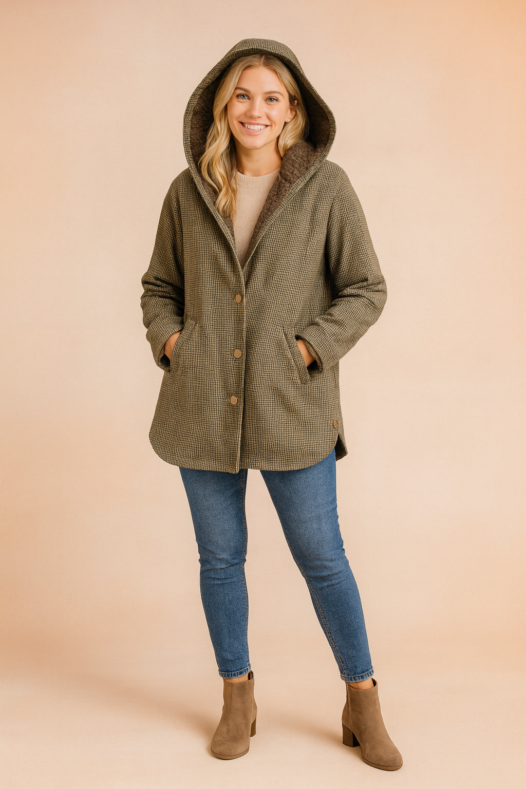 Women's Hooded Winter Jacket for Comfort High-Quality Fabric 0