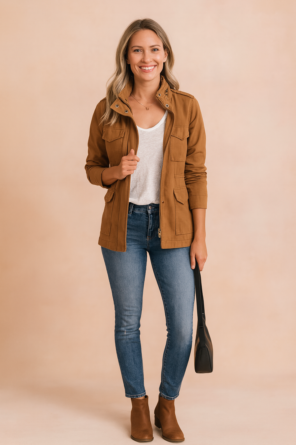 Women's Lightweight Zipper Jacket Comfortable Fabric 1