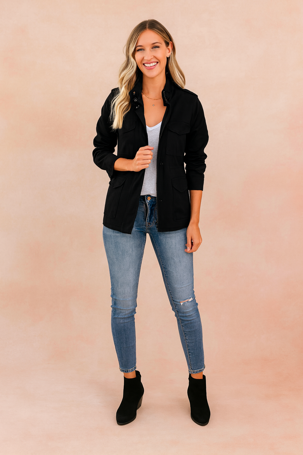 Women's Lightweight Zipper Jacket Comfortable Fabric 3