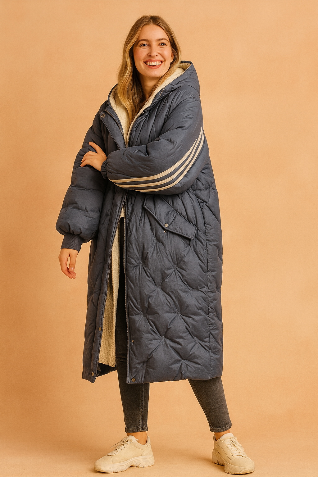 Women's Long Quilted Jacket Warm Insulation Stylish Winter Coat 1