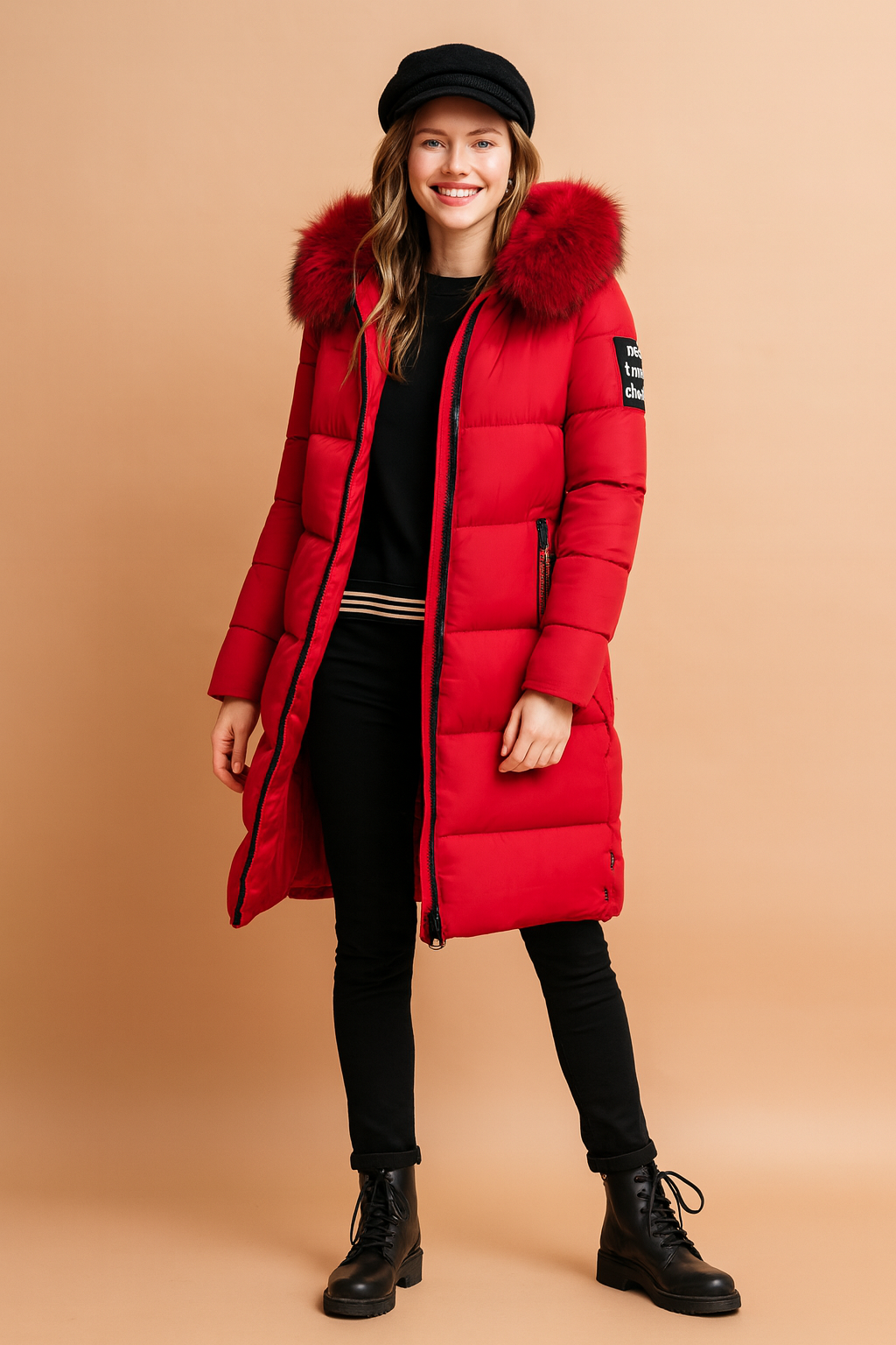 Women's Long Winter Parka Jacket with Hood Warm Insulation 0