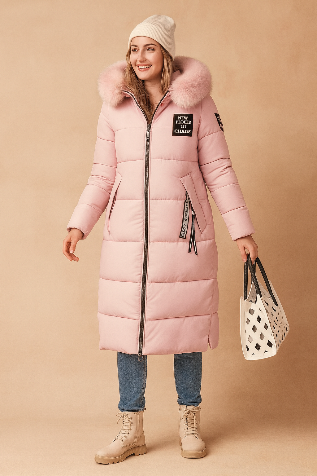 Women's Long Winter Parka Jacket with Hood Warm Insulation 4