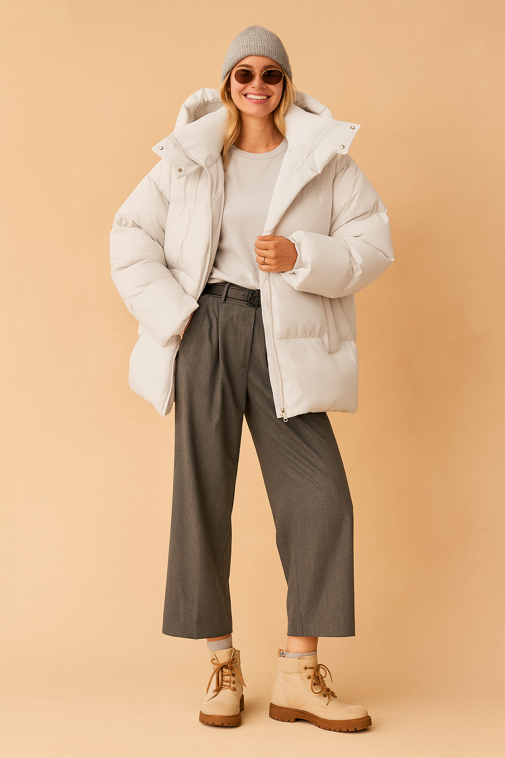 Women's Oversized Winter Jacket with Hood Warm Comfortable Fabric 0