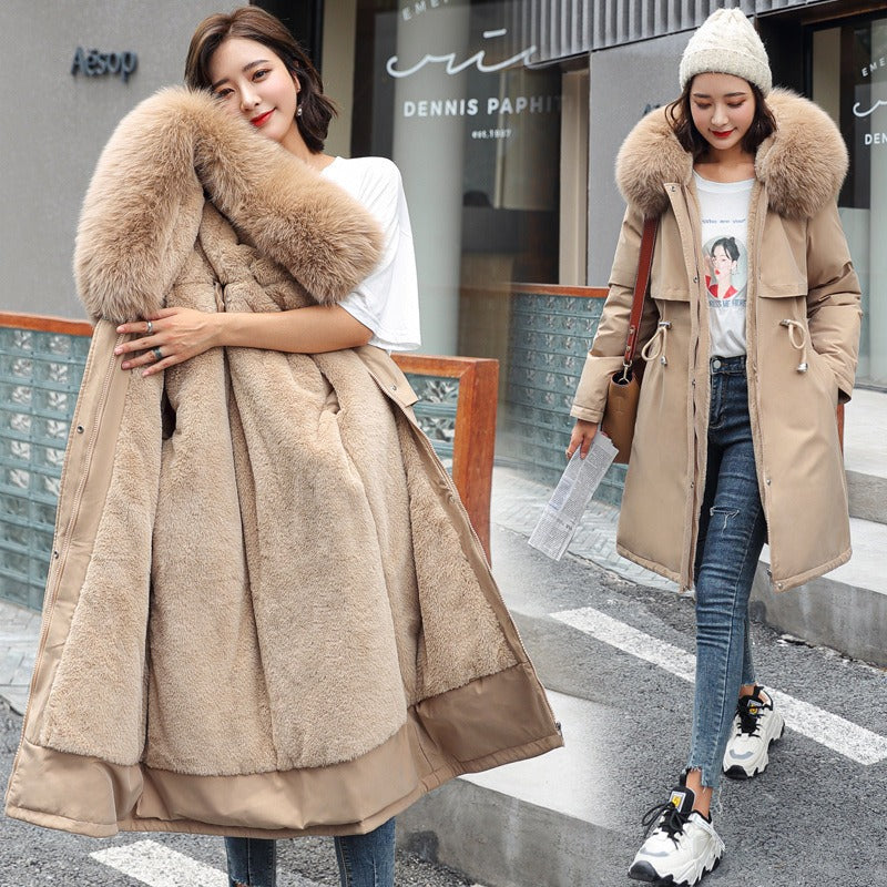 Women's Parka Jacket for Winter Warmth Hooded High-Quality Fabric 4