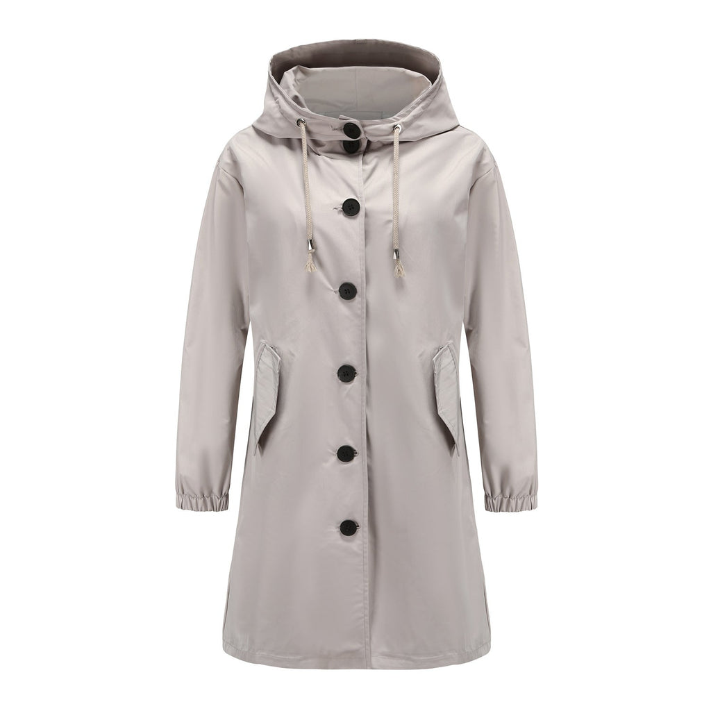 Women's Stylish Hooded Rain Jacket Water-Repellent 2