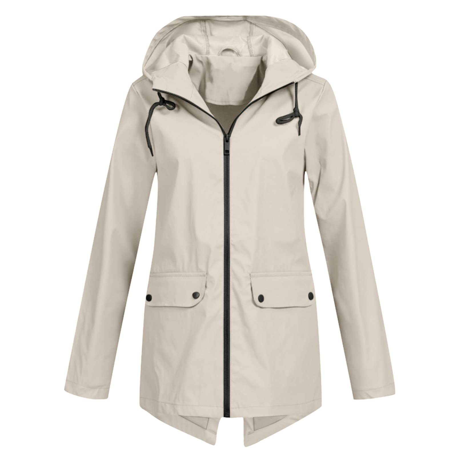 Women's Stylish Hooded Rain Jacket Waterproof 0
