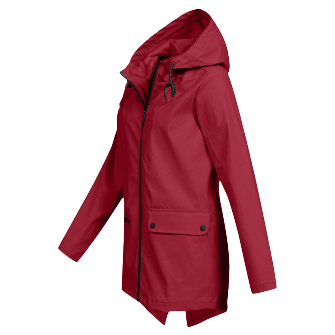 Women's Stylish Hooded Rain Jacket Waterproof 1
