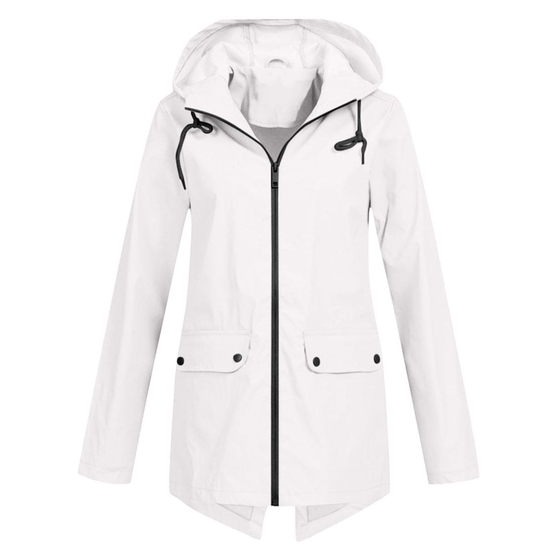 Women's Stylish Hooded Rain Jacket Waterproof 10