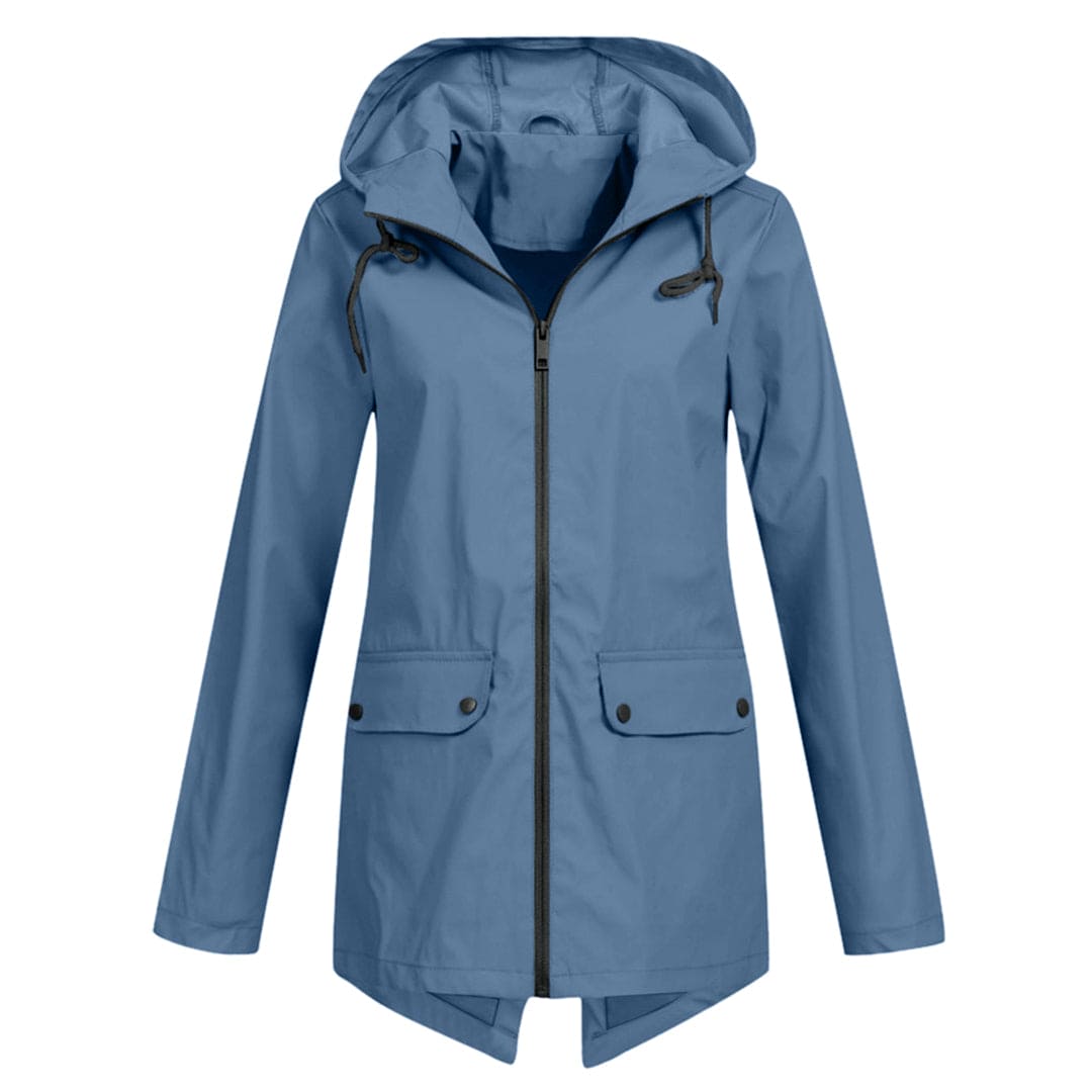 Women's Stylish Hooded Rain Jacket Waterproof 11