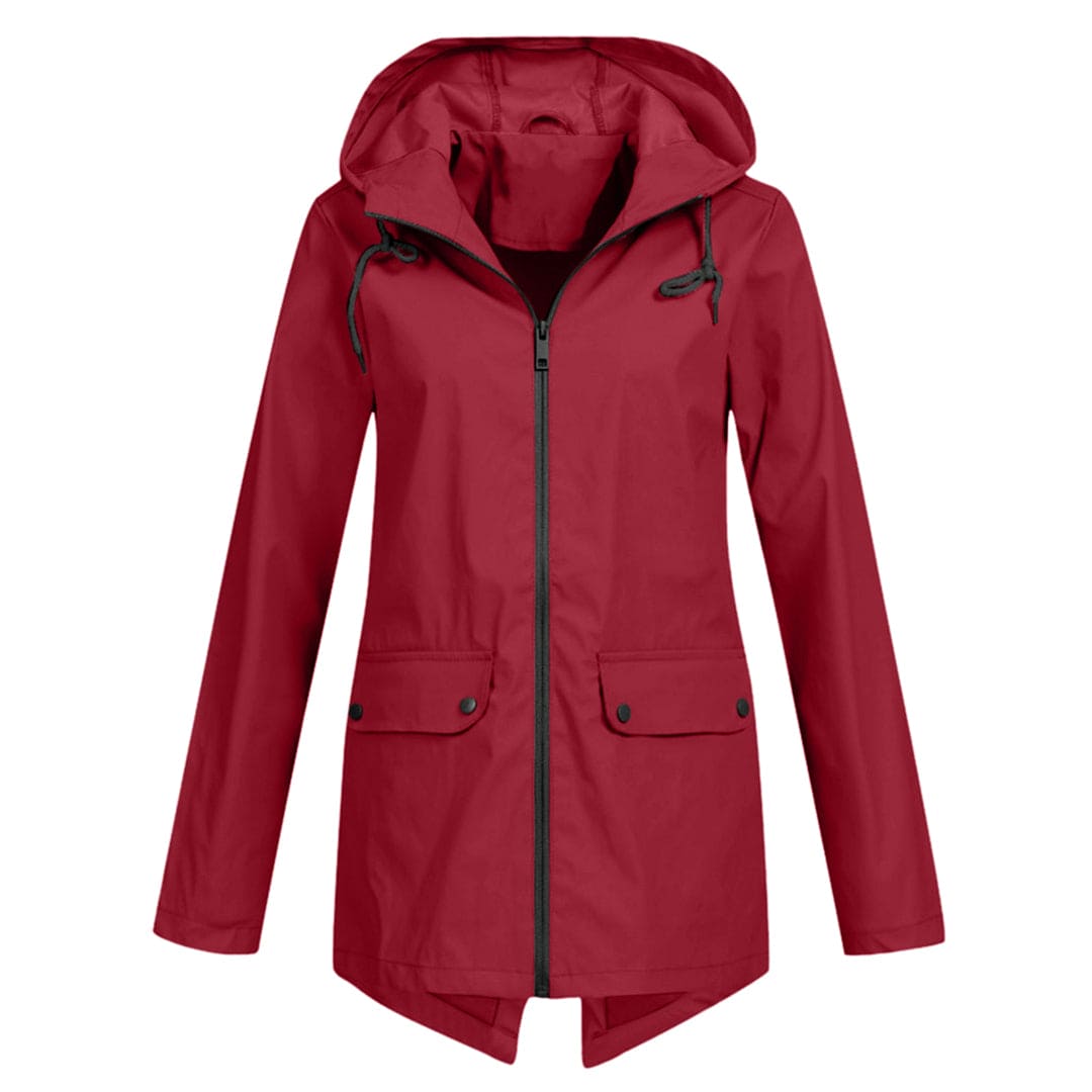 Women's Stylish Hooded Rain Jacket Waterproof 12