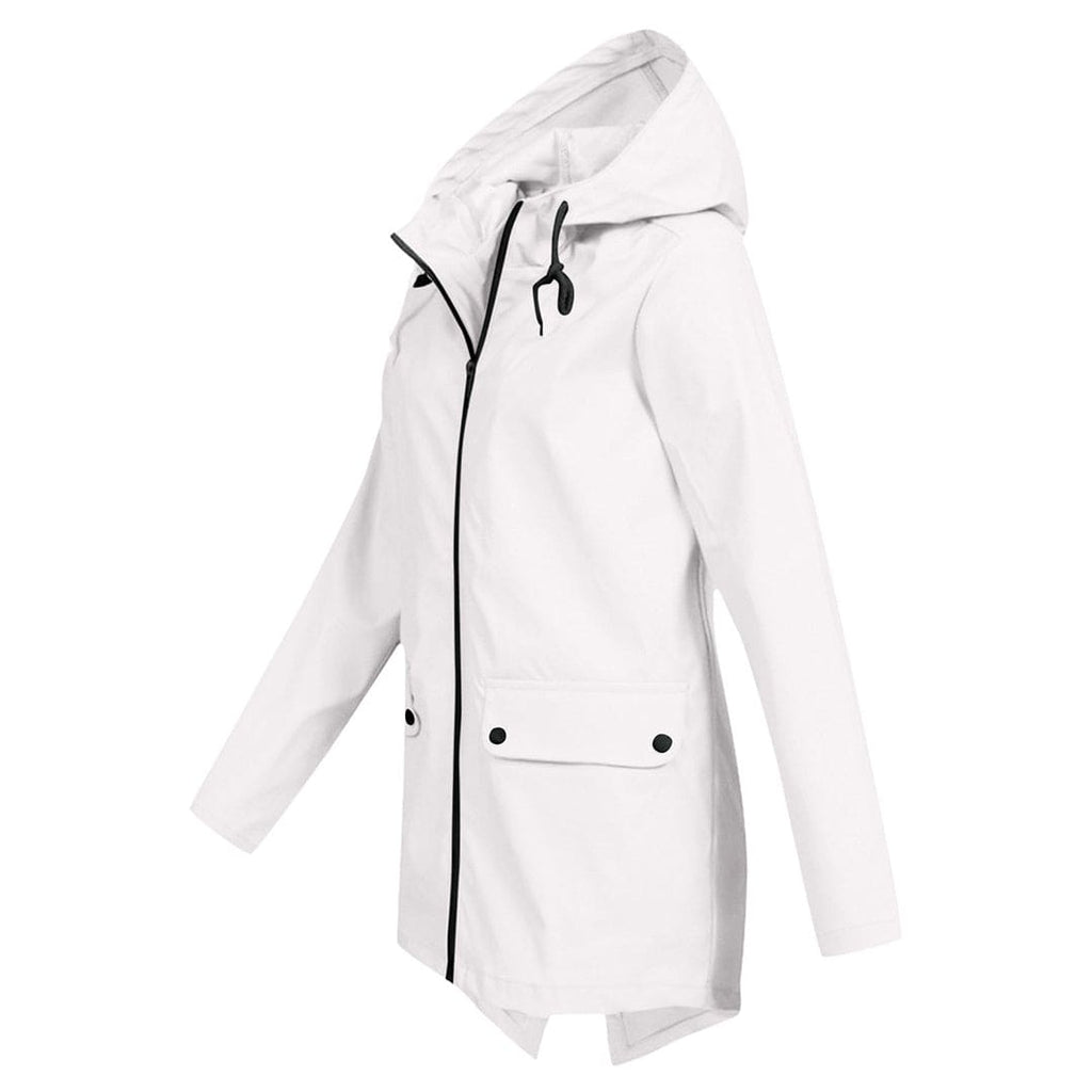 Women's Stylish Hooded Rain Jacket Waterproof 3