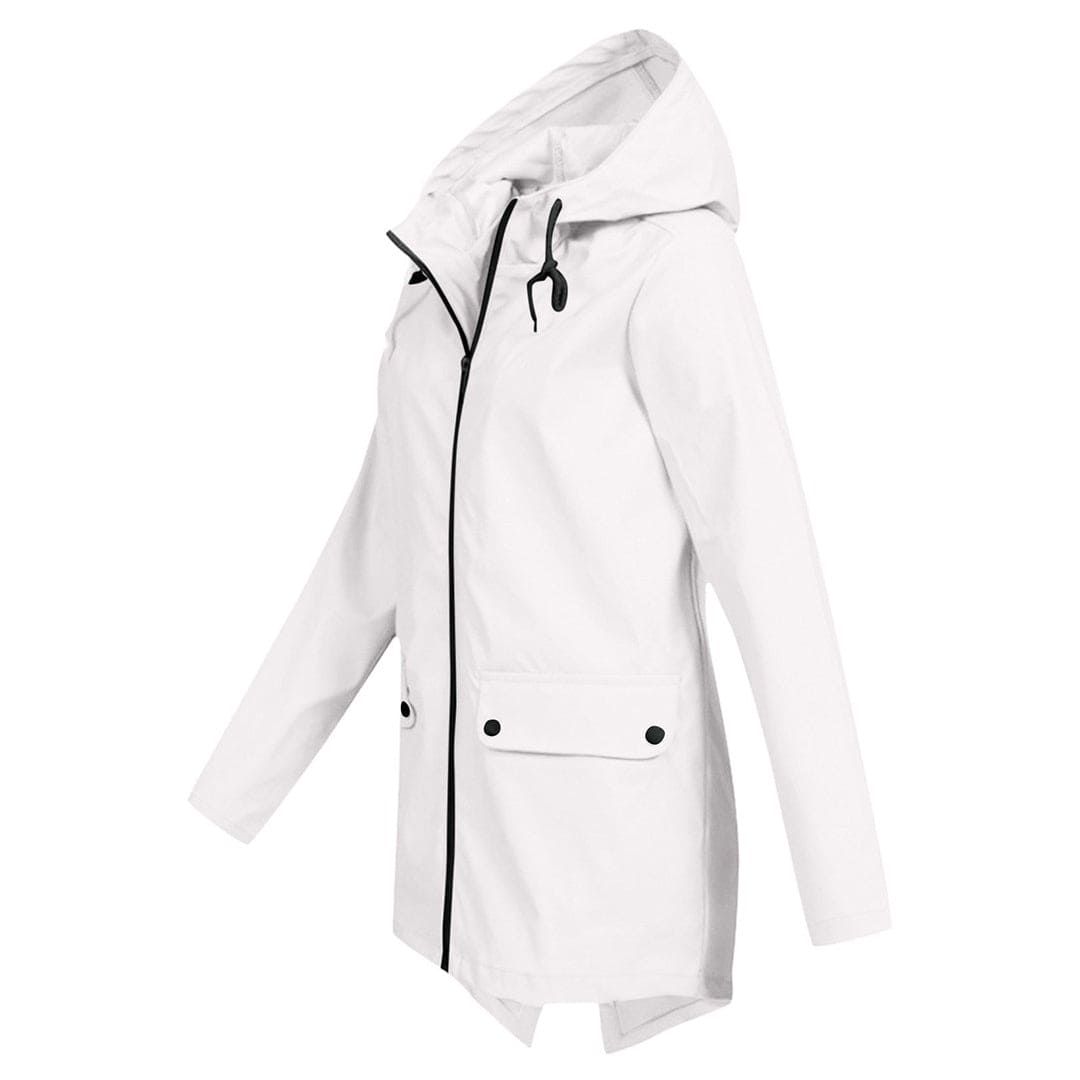 Women's Stylish Hooded Rain Jacket Waterproof 3