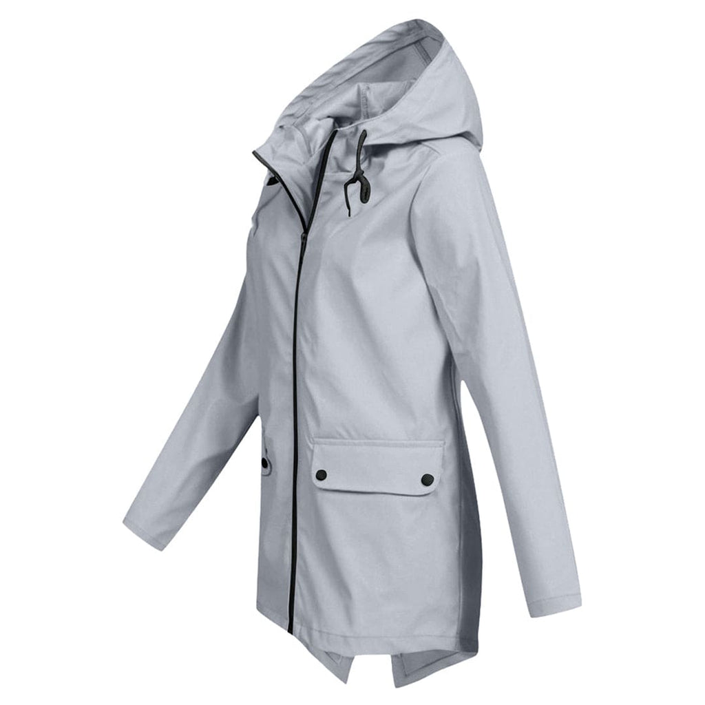 Women's Stylish Hooded Rain Jacket Waterproof 5