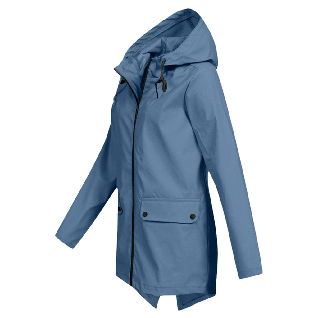 Women's Stylish Hooded Rain Jacket Waterproof 7
