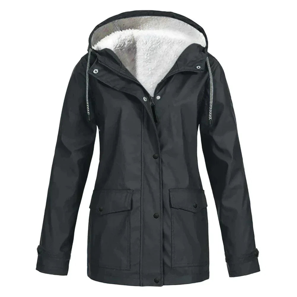 Women's Stylish Rain Jacket Functional Warmth 0