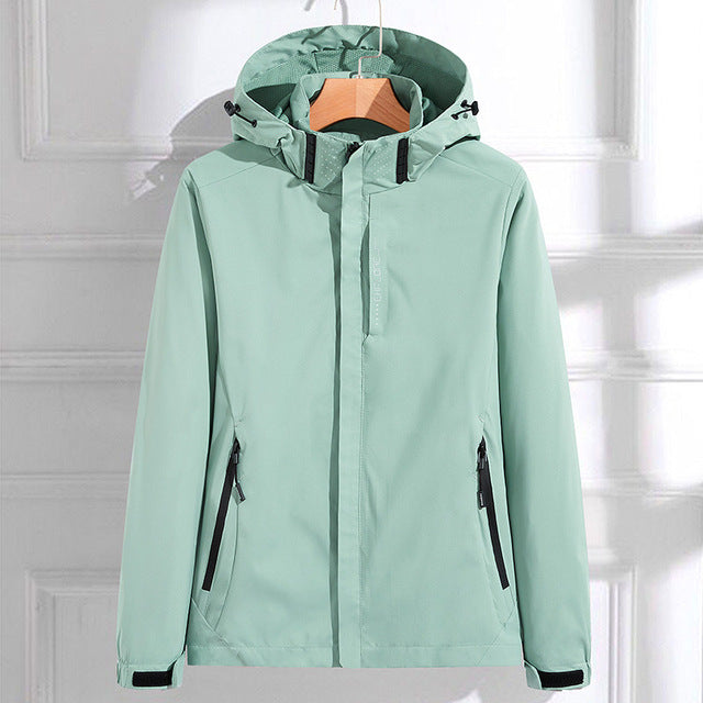 Women's Stylish Rain Jacket with Hood Waterproof 0