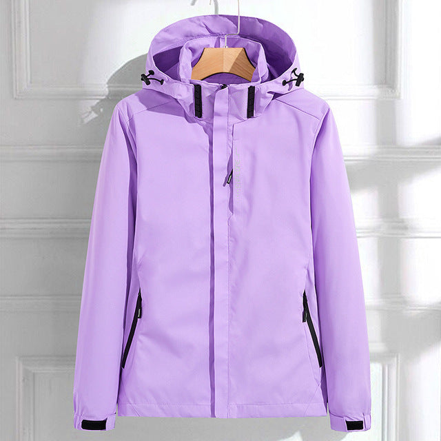 Women's Stylish Rain Jacket with Hood Waterproof 2