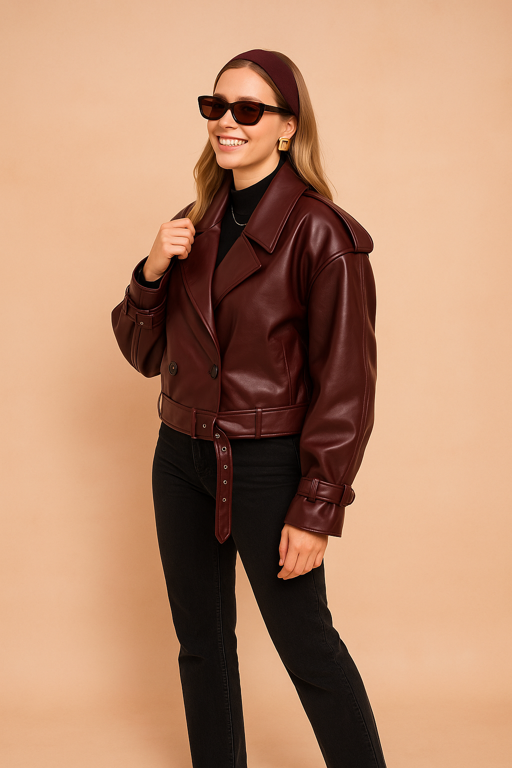 Women's Stylish Short Jacket for Winter Coats Women High-Quality Fabric 0