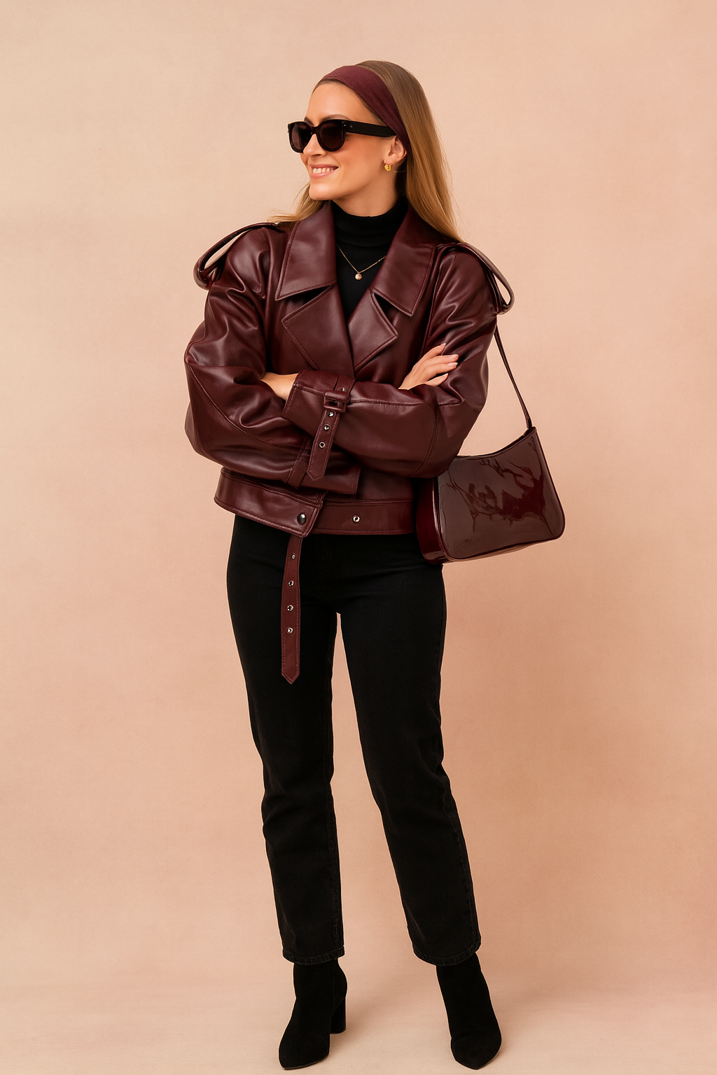 Women's Stylish Short Jacket for Winter Coats Women High-Quality Fabric 1