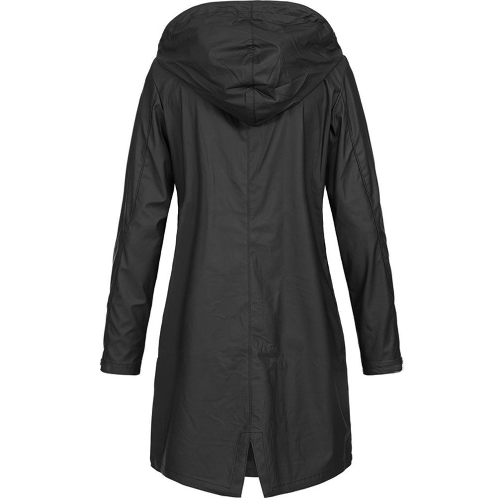 Women's Stylish Waterproof Rain Jacket Fashionable Design 1