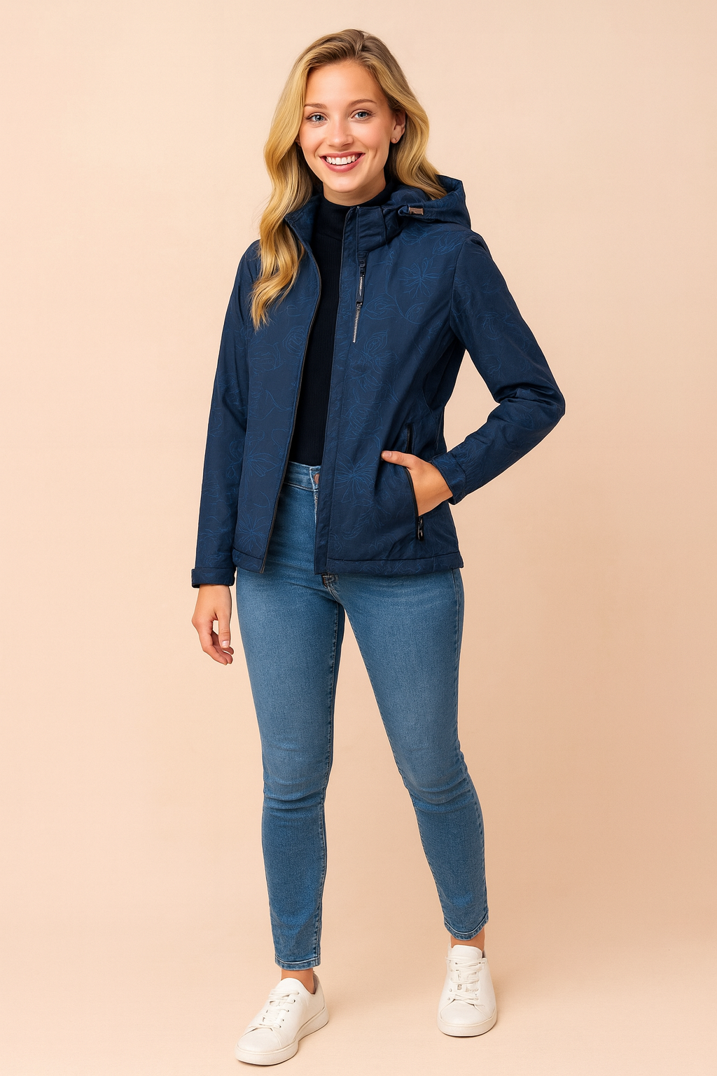 Women's Stylish Winter Jacket with Hood Functional Design 0