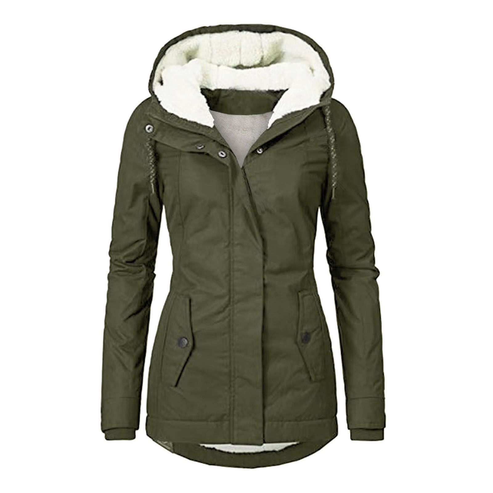 Women's Stylish Winter Rain Jacket Warm Waterproof 4