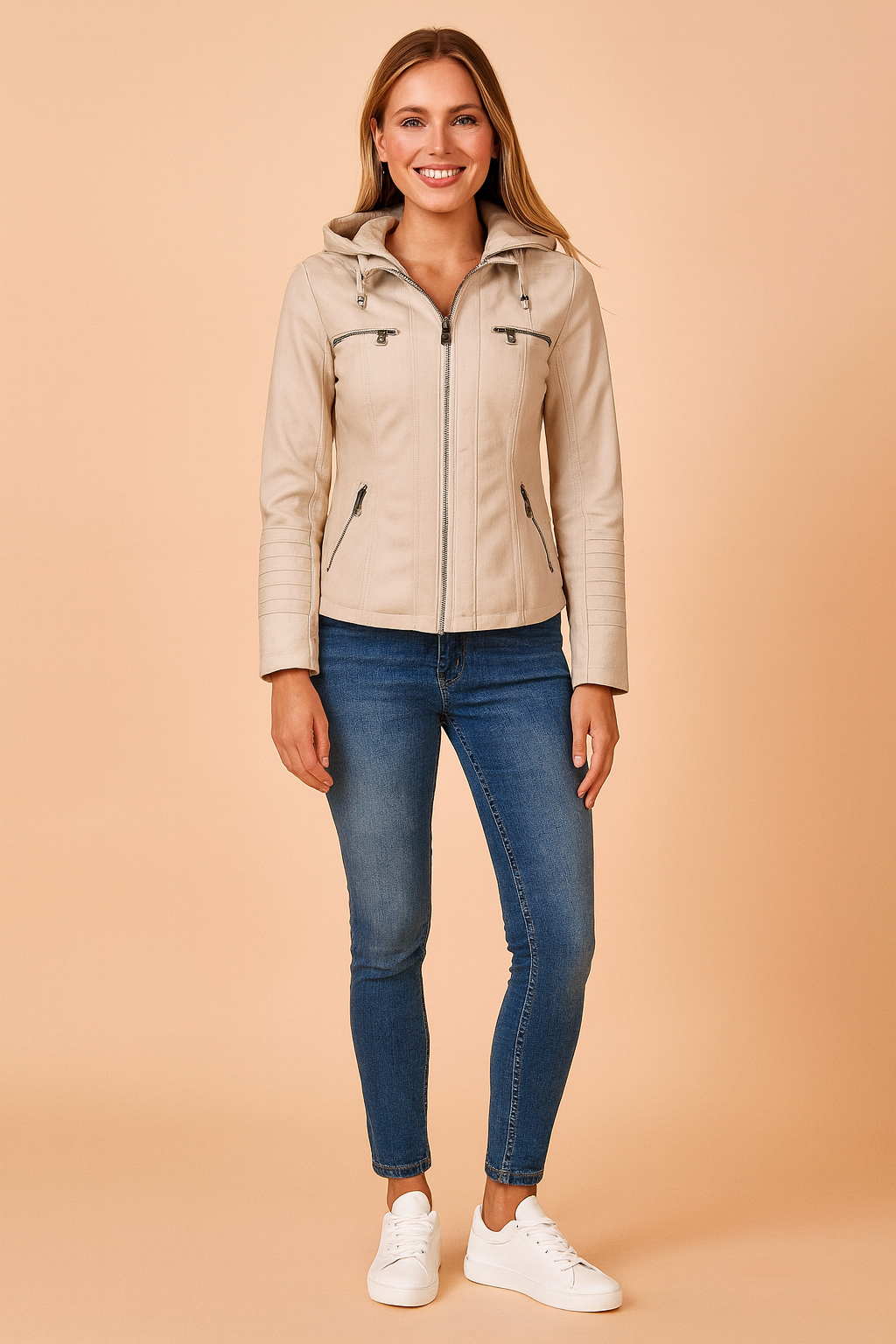 Women's Urban Style Hooded Jacket Practical Design 2