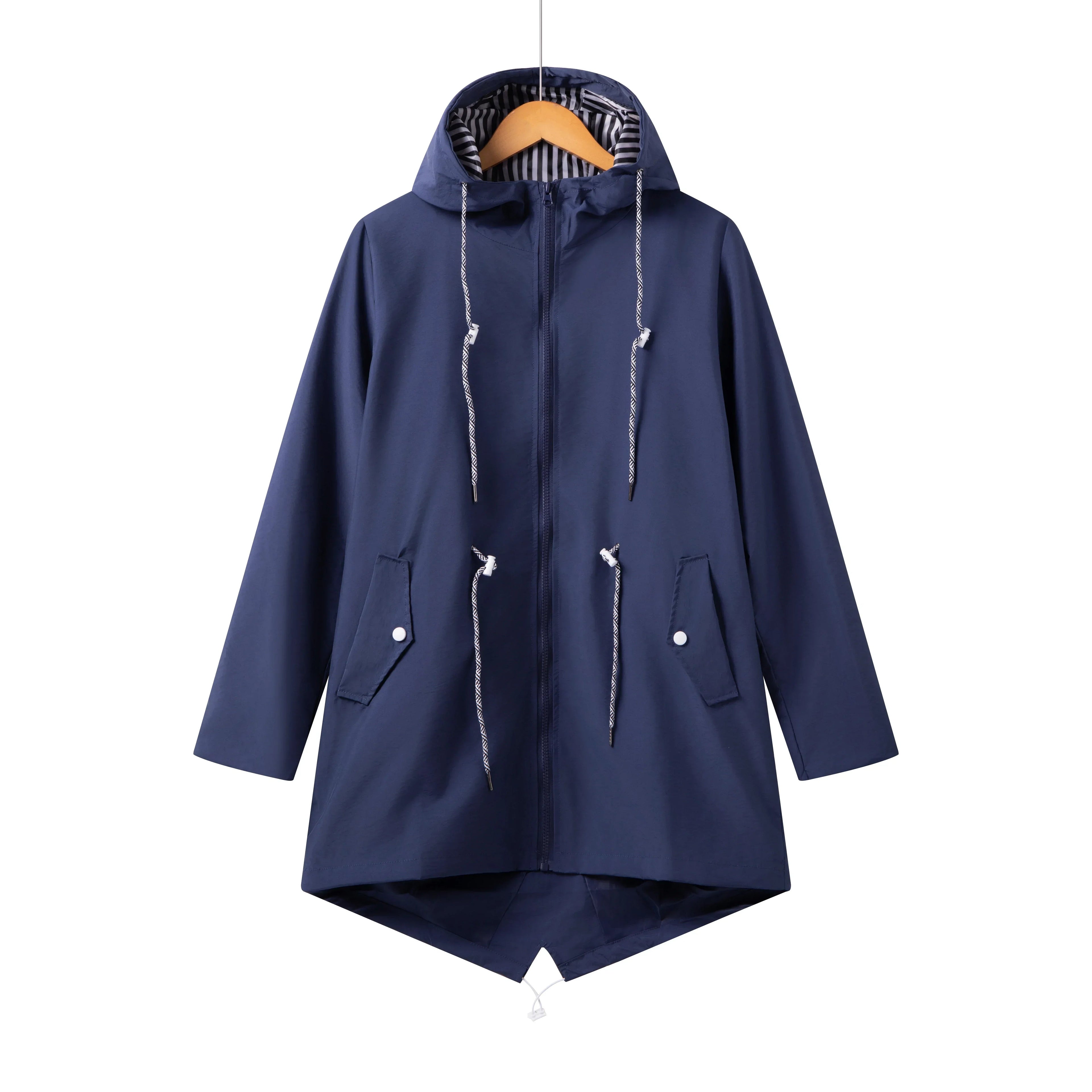 Women's Versatile Hooded Trench Coat Waterproof Outdoor 2