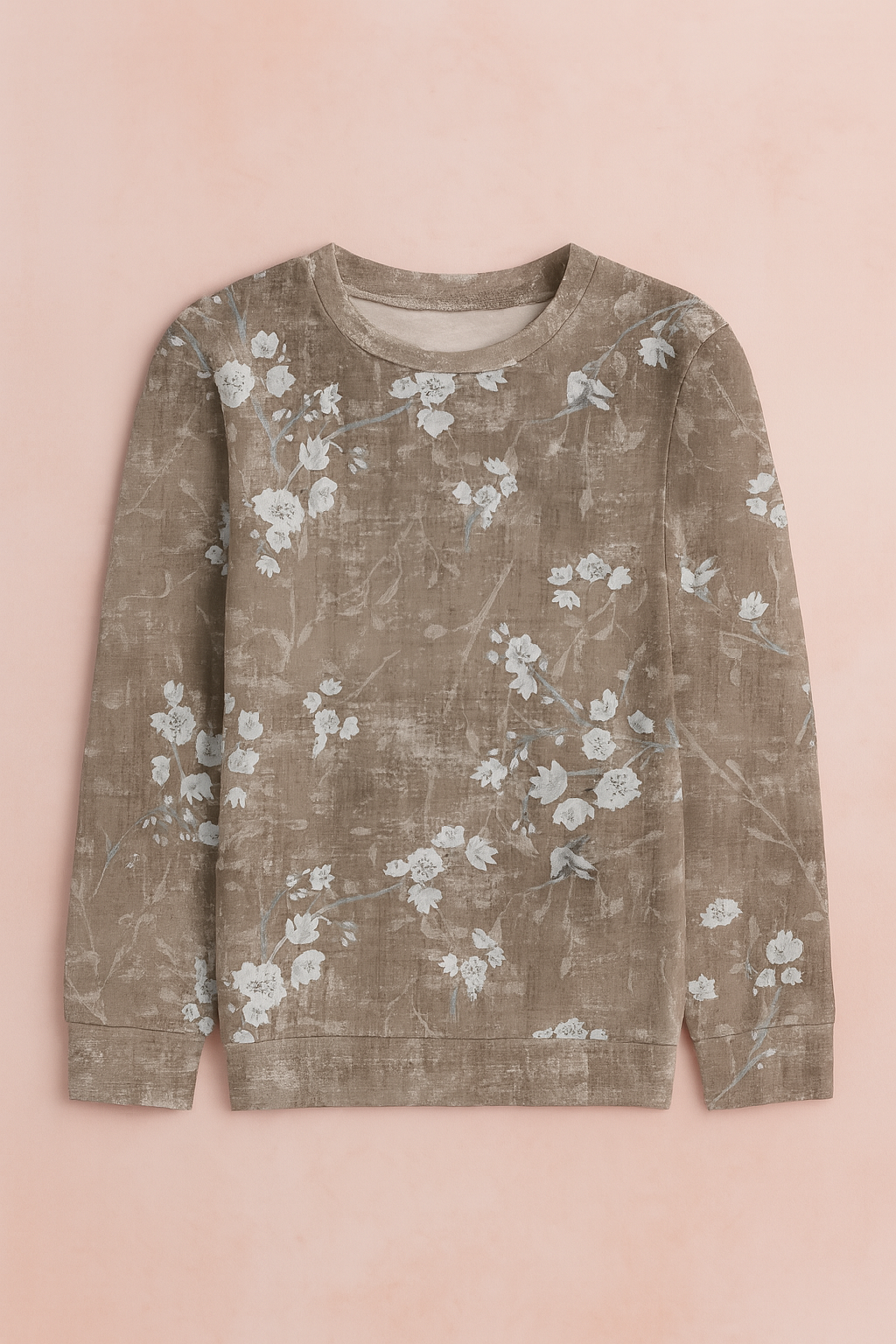 Women's Vintage Floral Long Sleeve Blouse Soft Fabric Elegant Design 1